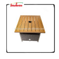 High Quality Outdoor With Umbrella Hole wooden tabletop rattan/wicker Side Table